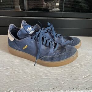 adidas Blue and White Samba Sneakers